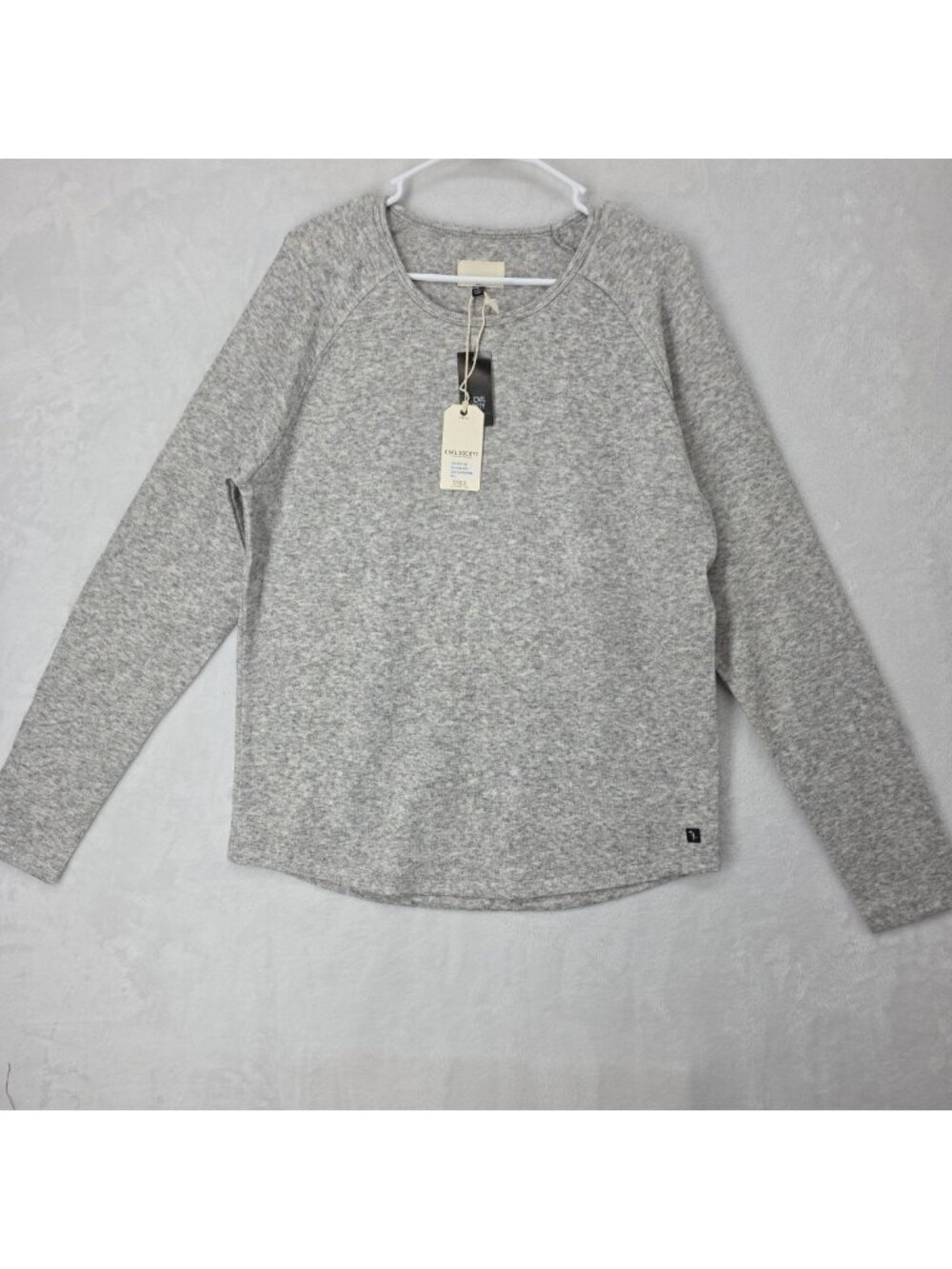Civil Society Mens Burke Long Sleeve Fleece SweatShirt Sz LG Heather Oatmeal NWT